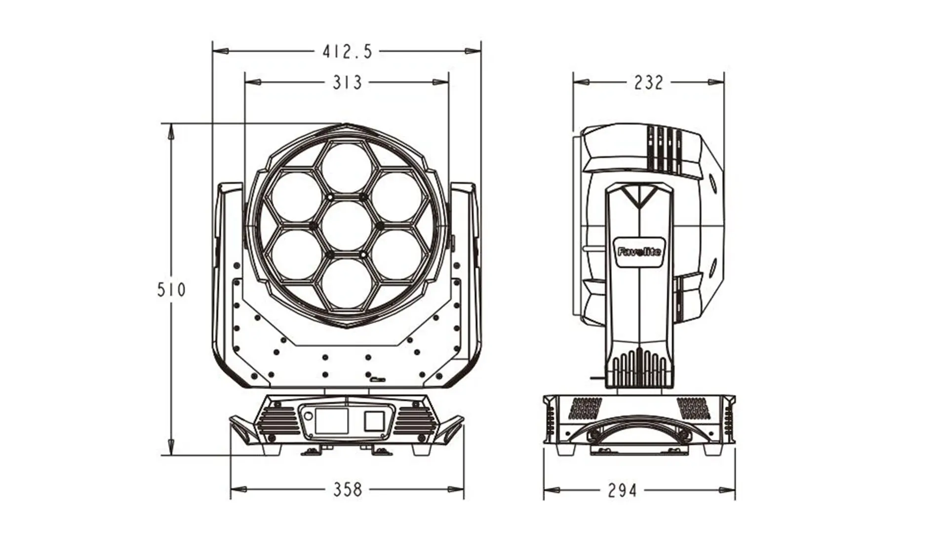 F-0760EYE(7*60W LED light Beam,Wash light) Favolite DJ light